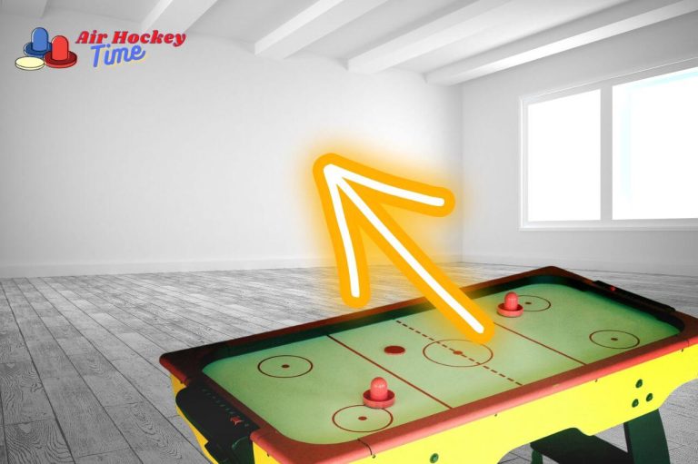 How much space is needed for an air hockey table