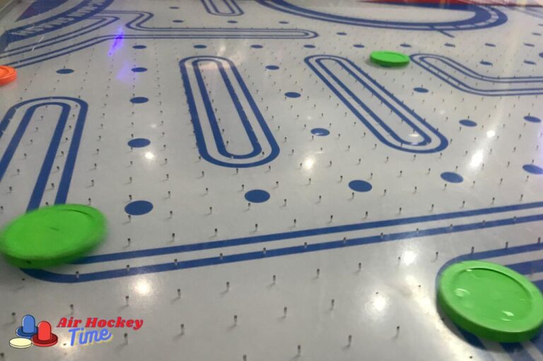 What a typical air hockey table consists of?